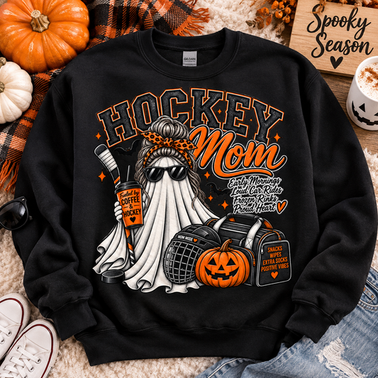 Spirit meets Spooky- Hockey Mom Halloween Sweatshirt
