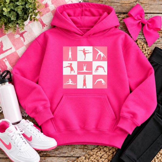 Pink Gymnastics hoodie (youth)