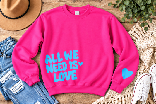 ALL WE NEED IS LOVE (youth) sweatshirt