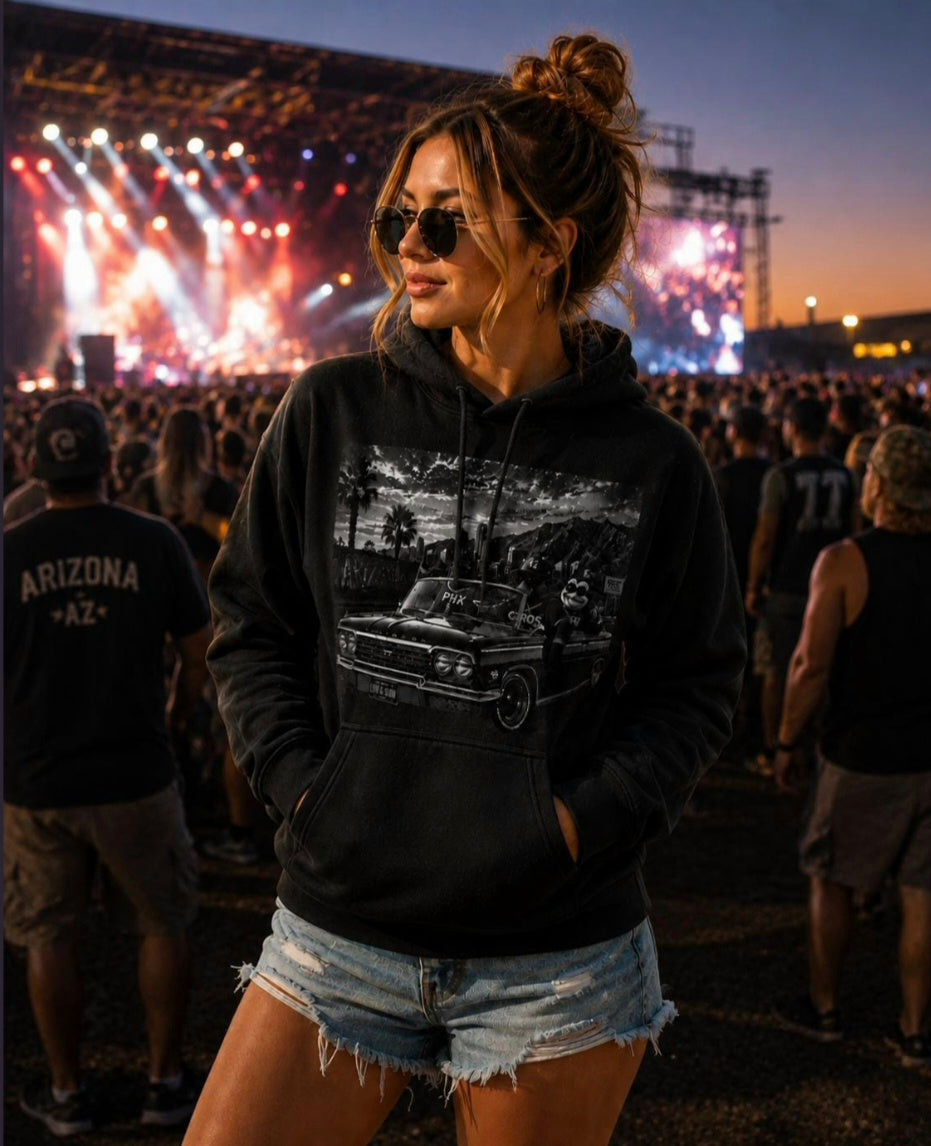 Phoenix Arizona Sports Cruising Hoodie: Graphic Hoodie